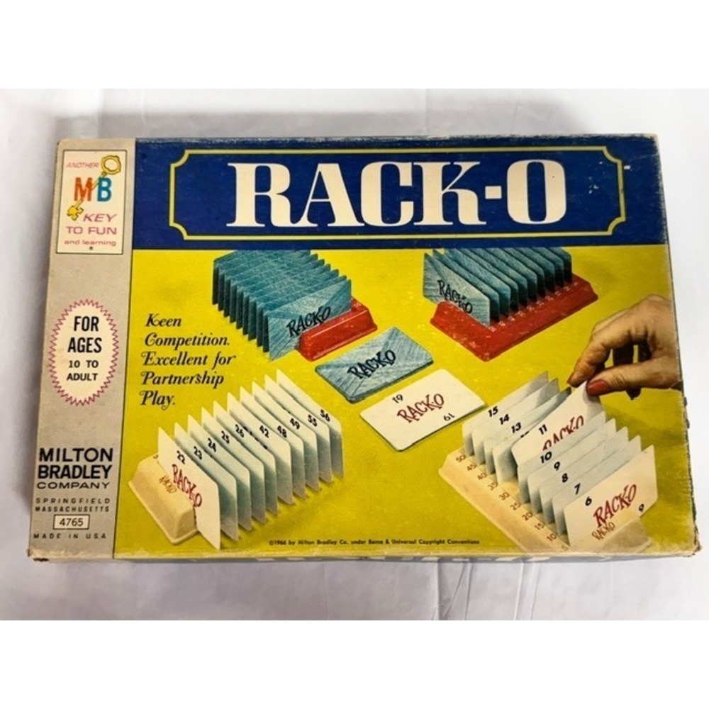 Vintage 1966 Rack-O Card Game Milton Bradley 4765 Complete Board Game Retro